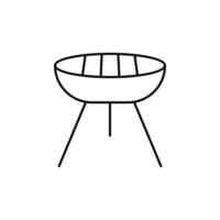 bbq gemakkelijk lijn vector icoon illustratie