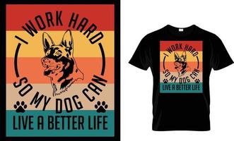 hond, hondje, poot, huisdier typografie t-shirt ontwerp vector