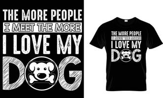 hond, hondje, poot, huisdier typografie t-shirt ontwerp vector