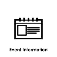 scorebord, informatie, evenement informatie vector icoon illustratie