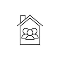 huis, verzekering, familie vector icoon illustratie