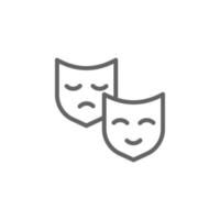 theater maskers vector icoon illustratie