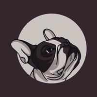 trieste pitbull hond vectorillustratie op geïsoleerde achtergrond vector