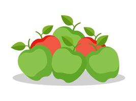 appels Aan een wit achtergrond. vector illustratie