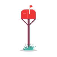 rood postbus, vector illustratie