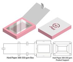 doos verpakking gestanst sjabloonontwerp. 3D-model vector