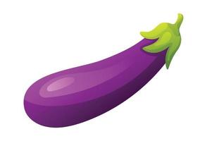 aubergine vector illustratie. vers groente geïsoleerd Aan wit achtergrond