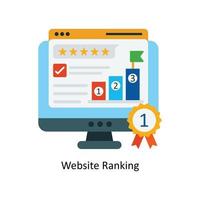 website ranking vector vlak pictogrammen. gemakkelijk voorraad illustratie voorraad