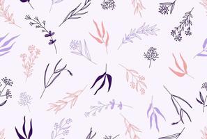 naadloos bloemen patroon met een lijn bloemen. vector hand- getrokken illustratie.