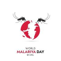 wereld malaria dag sociaal media na, Nee mug Nee malaria ontwerp concept vector