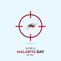 wereld malaria dag sociaal media na, Nee mug Nee malaria ontwerp concept vector