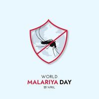 wereld malaria dag sociaal media na, Nee mug Nee malaria ontwerp concept vector