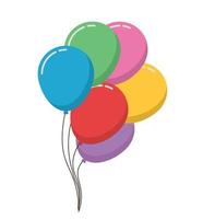 kleurrijk ballonnen. viering partij decoraties vector illustratie