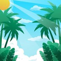 zomer strand landschap achtergrond illustratie vector