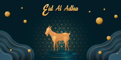 eid al adha mubarak de viering van moslim gemeenschap festival achtergrond ontwerp.vector illustratie vector