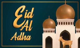 eid al adha mubarak de viering van moslim gemeenschap festival achtergrond ontwerp.vector illustratie vector