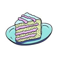 hand- getrokken vector illustratie, cakes en gebakjes, schetsen in tekening stijl.