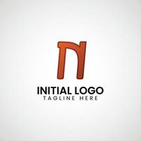 logo van n eerste helling kleurrijk icoon ontwerp vector