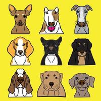 hond gezicht vector bundel reeks voor huisdier of dier concept
