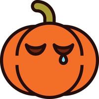 emoji pompoen halloween vector