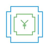 yen symbool vector icoon
