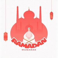 Islamitisch heilig maand van Ramadan kareem of Ramazan kareem concept. vector