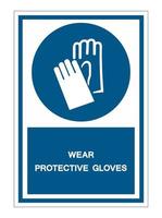 Draag beschermende handschoenen symbool teken vector