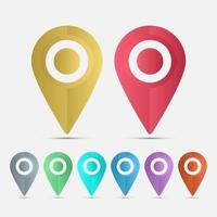 symbool ingesteld locatie pictogrammen. vector illustrator