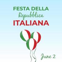 Italiaans republiek dag, 2e juni, festa della repubblica Italiaans, krom golvend lint in kleuren van de Italiaans nationaal vlag. viering achtergrond vector