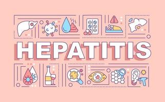 hepatitis woord concepten banner vector