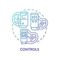 controles blauw helling concept icoon. producten kwaliteit onderhouden. planning nadering naar haccp abstract idee dun lijn illustratie. geïsoleerd schets tekening vector