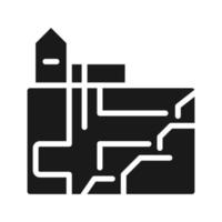 ondergronds mijnbouw zwart glyph icoon. zwaar industrie. uitgraving en extractie van erts, mineralen. steenkool mijnbouw. silhouet symbool Aan wit ruimte. solide pictogram. vector geïsoleerd illustratie