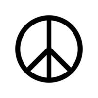 vrede vector icoon. liefde illustratie teken. vrede symbool.