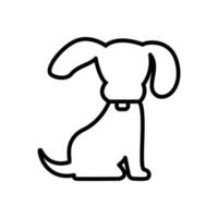 liefde hond icoon vector. huisdier illustratie teken. hond symbool of logo. vector