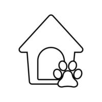 liefde hond icoon vector. huisdier illustratie teken. hond symbool of logo. vector