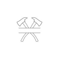 bijl icoon vector. boswachter illustratie teken. karbonade hout symbool of logo. vector