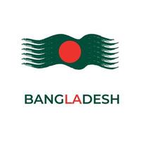 gelukkig onafhankelijkheid dag van Bangladesh met nationaal vlag. vector