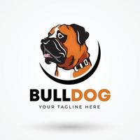 stier hond logo ontwerp vector