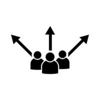 team groei icoon vector set. ontwikkeling illustratie teken verzameling. publiek symbool. klant logo.