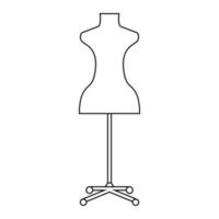 dummy vector icoon. mannequin illustratie teken. kleding op te slaan symbool.