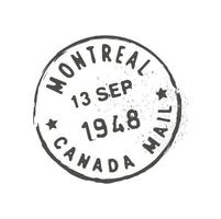Canada Montreal port en retro post- postzegel vector