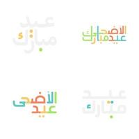 eid mubarak illustratie met elegant Arabisch schoonschrift typografie vector
