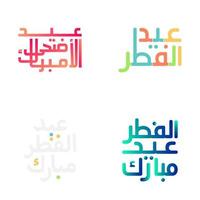 inspirerend eid mubarak wensen met Arabisch schoonschrift vector