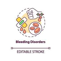 bloedingsstoornissen concept pictogram vector