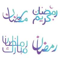 helling Arabisch schoonschrift vector ontwerp voor vieren Ramadan kareem.