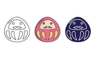 Daruma vector icoon