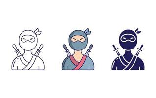 Ninja vector icoon