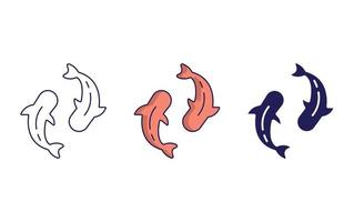 koi vis vector icon