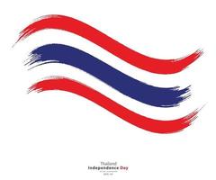 vlag van thailand. vlag in grungy stijl. onafhankelijkheid Thaise dag. vector eps illustratie.