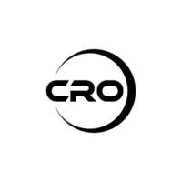 cro brief logo ontwerp in illustratie. vector logo, schoonschrift ontwerpen voor logo, poster, uitnodiging, enz.